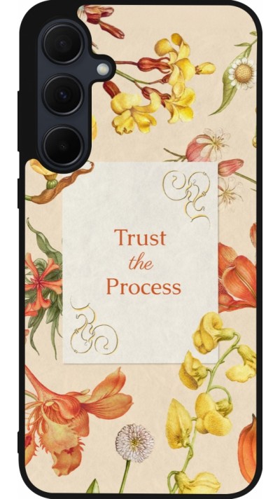 Coque Samsung Galaxy A55 5G - Silicone rigide noir Trust the process Spring 2026