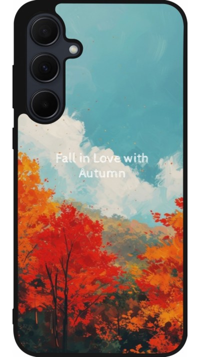 Coque Samsung Galaxy A56 - Silicone rigide noir Autumn 25 Fall in love