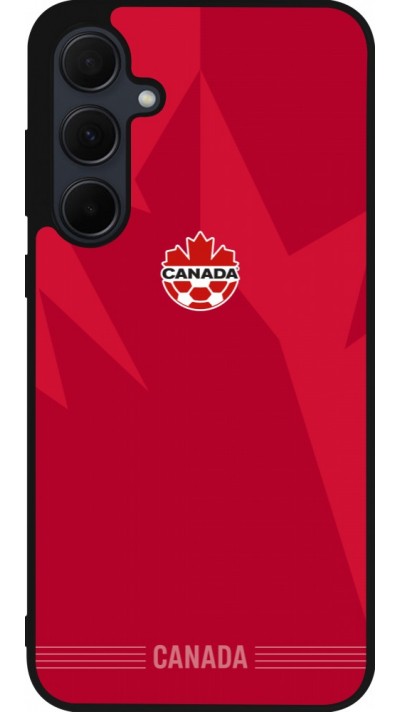 Coque Samsung Galaxy A56 - Silicone rigide noir Maillot de football Canada 2026 personnalisable