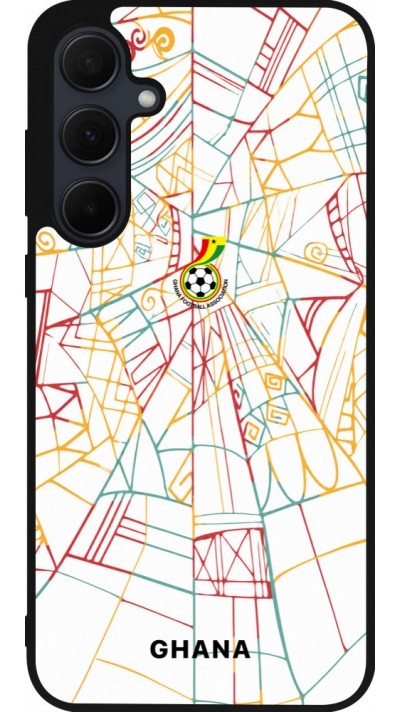 Coque Samsung Galaxy A56 - Silicone rigide noir Maillot de football Ghana 2026 personnalisable