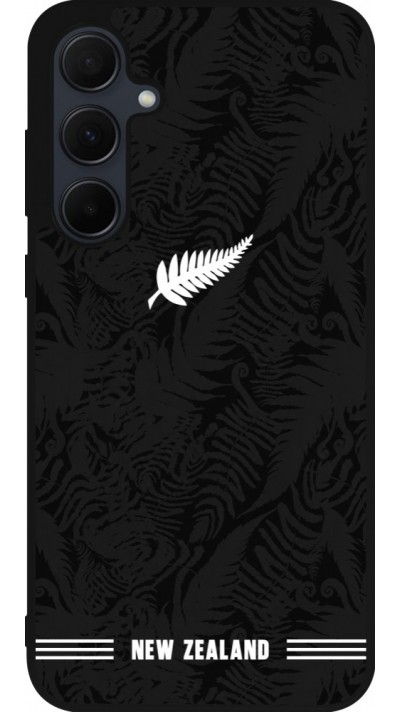 Coque Samsung Galaxy A56 - Silicone rigide noir Maillot de football Nouvelle-Zélande 2026 personnalisable