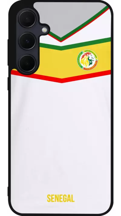 Coque Samsung Galaxy A56 - Silicone rigide noir Maillot de football Senegal 2022 personnalisable