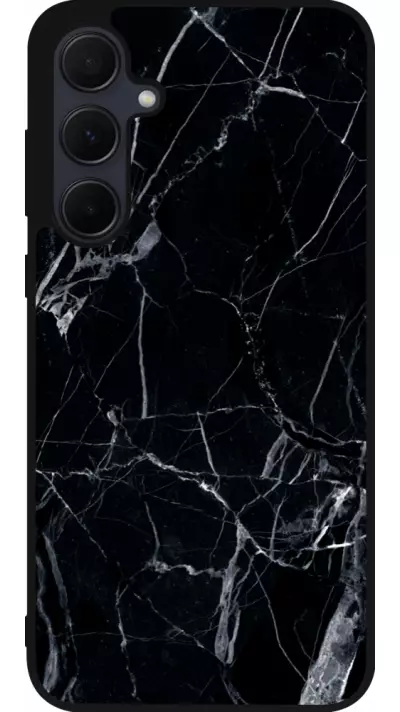 Coque Samsung Galaxy A56 - Silicone rigide noir Marble Black 01