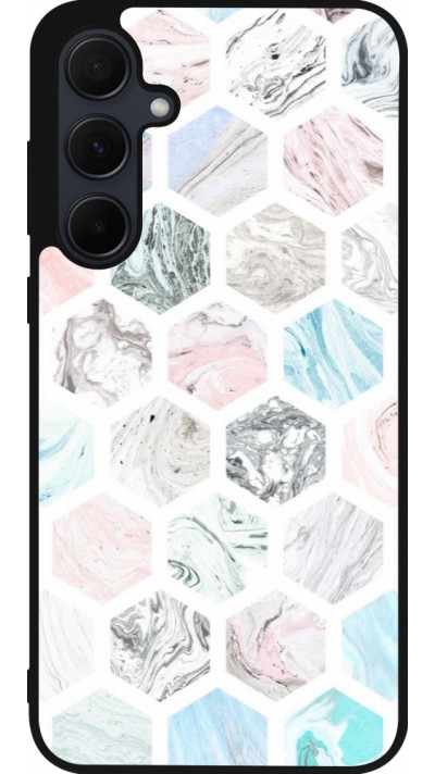 Coque Samsung Galaxy A56 - Silicone rigide noir Marble Everything