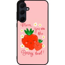 Coque Samsung Galaxy A56 - Silicone rigide noir Mom 2026 Berry best