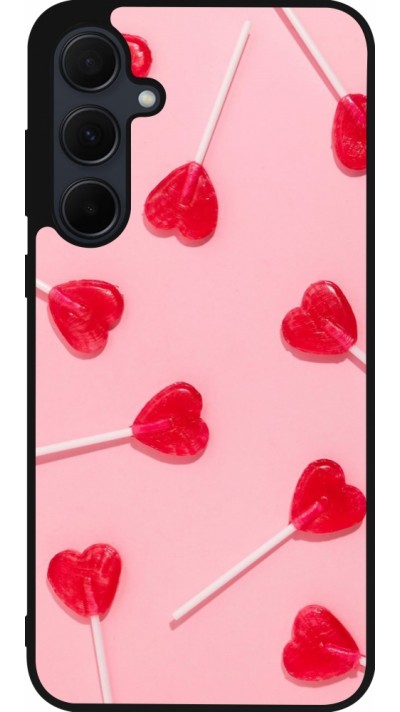 Coque Samsung Galaxy A56 - Silicone rigide noir Saint Valentines Day 26 Lollipop