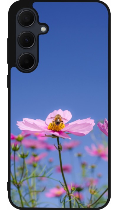 Coque Samsung Galaxy A56 - Silicone rigide noir Bee on a flower Spring 2026