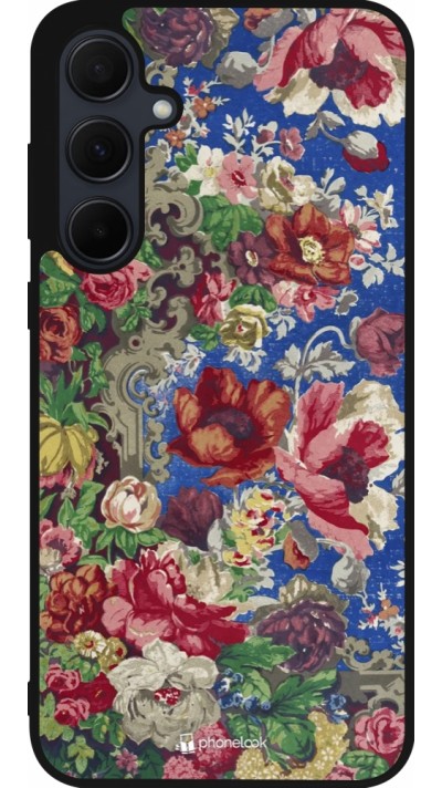Coque Samsung Galaxy A56 - Silicone rigide noir Vintage Art Flowers