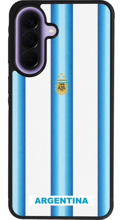 Coque Samsung Galaxy A57 5G - Silicone rigide noir Maillot de football Argentine 2026 personnalisable