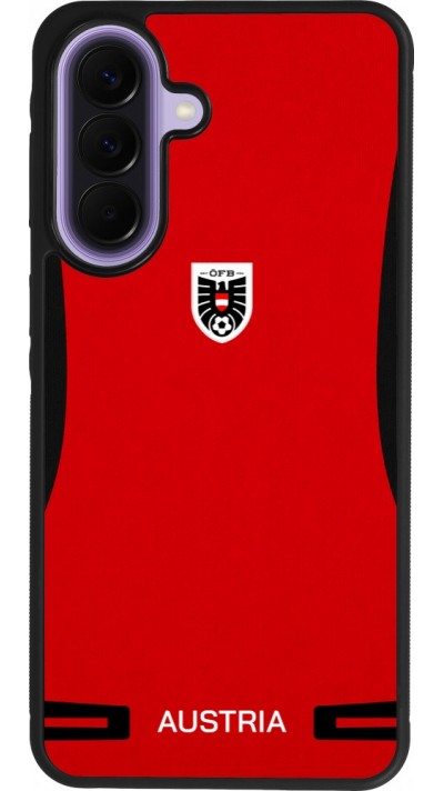 Coque Samsung Galaxy A57 5G - Silicone rigide noir Maillot de football Autriche 2026 personnalisable