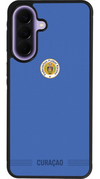 Samsung Galaxy A57 5G Case Hülle - Silikon schwarz Curaçao 2026 personalisierbares Fussballtrikot