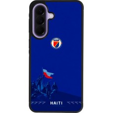Coque Samsung Galaxy A57 5G - Silicone rigide noir Maillot de football Haiti 2026 personnalisable
