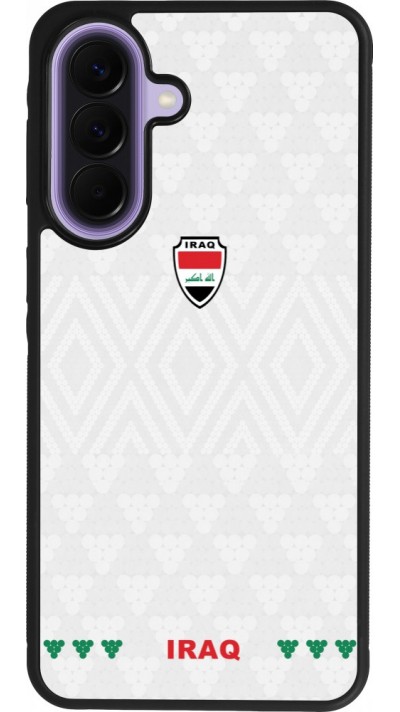 Coque Samsung Galaxy A57 5G - Silicone rigide noir Maillot de football Irak 2026 personnalisable