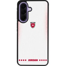 Coque Samsung Galaxy A57 5G - Silicone rigide noir Maillot de football Jordanie 2026 personnalisable