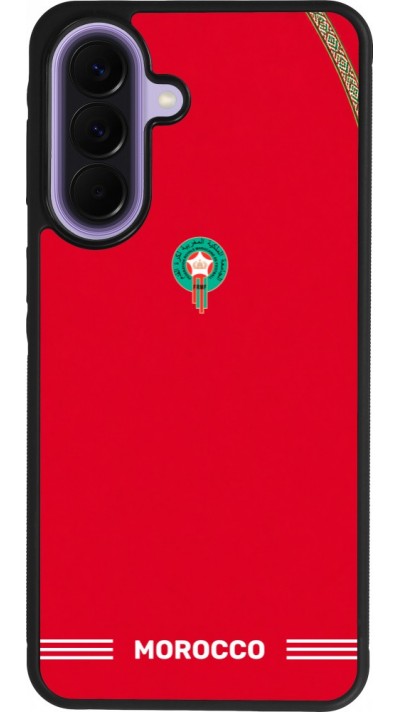 Coque Samsung Galaxy A57 5G - Silicone rigide noir Maillot de football Maroc 2026 personnalisable