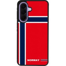 Coque Samsung Galaxy A57 5G - Silicone rigide noir Maillot de football Norvège 2026 personnalisable