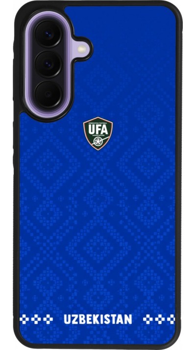 Coque Samsung Galaxy A57 5G - Silicone rigide noir Maillot de football Ouzbékistan 2026 personnalisable