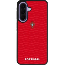 Coque Samsung Galaxy A57 5G - Silicone rigide noir Maillot de football Portugal 2026 personnalisable