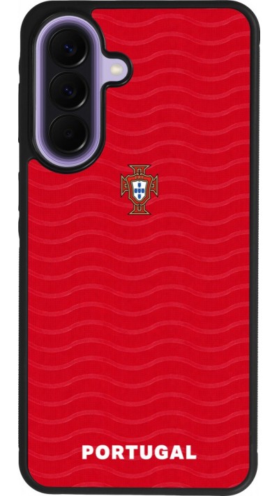 Coque Samsung Galaxy A57 5G - Silicone rigide noir Maillot de football Portugal 2026 personnalisable