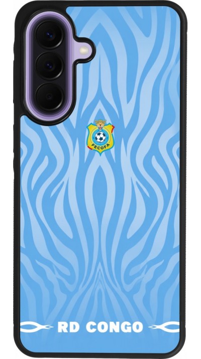 Coque Samsung Galaxy A57 5G - Silicone rigide noir Maillot de football RD Congo 2026 personnalisable