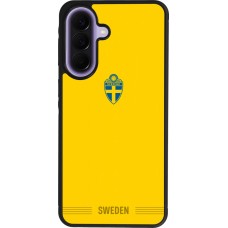 Coque Samsung Galaxy A57 5G - Silicone rigide noir Maillot de football Suède 2026 personnalisable