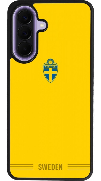 Coque Samsung Galaxy A57 5G - Silicone rigide noir Maillot de football Suède 2026 personnalisable