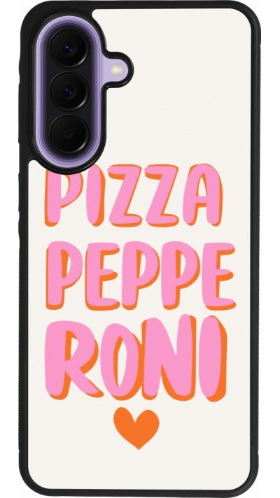Samsung Galaxy A57 5G Case Hülle - Silikon schwarz Pizza pepperoni 2026