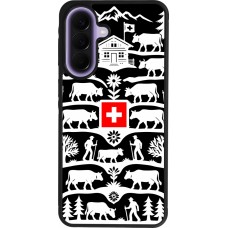 Coque Samsung Galaxy A57 5G - Silicone rigide noir Poya Suisse 3 noir