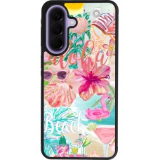 Coque Samsung Galaxy A57 5G - Silicone rigide noir Preppy Collage Aloha