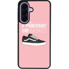 Coque Samsung Galaxy A57 5G - Silicone rigide noir princesse en basket