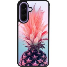 Coque Samsung Galaxy A57 5G - Silicone rigide noir Purple Pink Pineapple