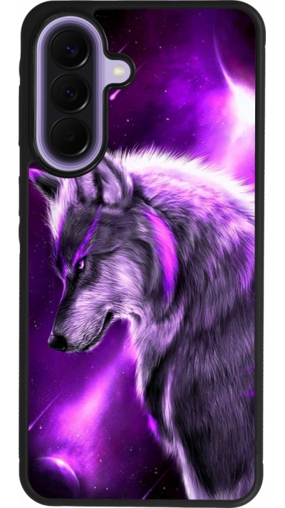 Samsung Galaxy A57 5G Case Hülle - Silikon schwarz Purple Sky Wolf