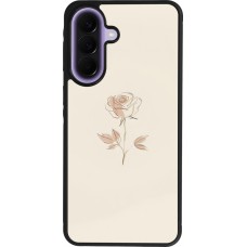Coque Samsung Galaxy A57 5G - Silicone rigide noir Sable Rose Minimaliste