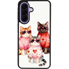 Coque Samsung Galaxy A57 5G - Silicone rigide noir Saint Valentines Day 26 Cat Love