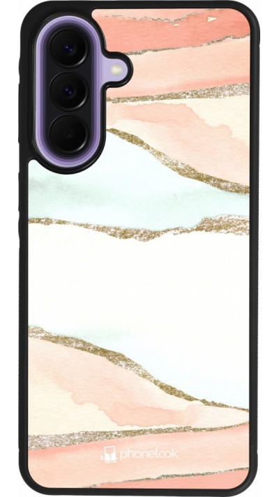 Samsung Galaxy A57 5G Case Hülle - Silikon schwarz Shimmering Orange