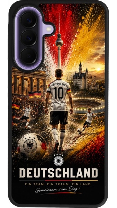 Samsung Galaxy A57 5G Case Hülle - Silikon schwarz Fussball Deutschland splash 2026