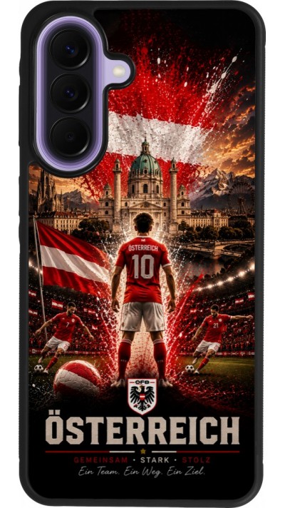Samsung Galaxy A57 5G Case Hülle - Silikon schwarz Fussball Österreich splash 2026