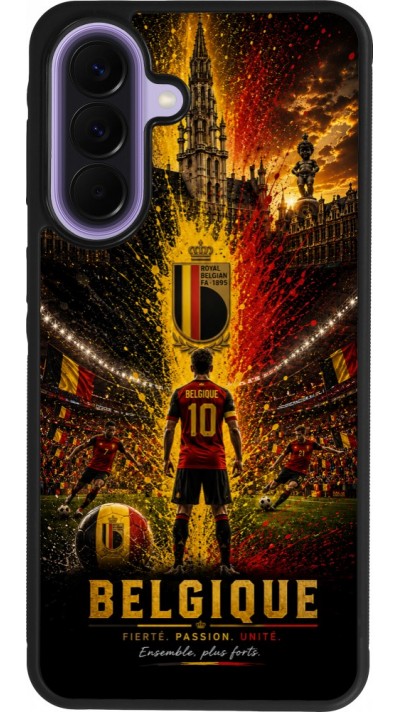 Samsung Galaxy A57 5G Case Hülle - Silikon schwarz Fussball Belgien splash 2026