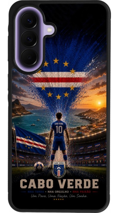 Samsung Galaxy A57 5G Case Hülle - Silikon schwarz Fussball Kap Verde splash 2026