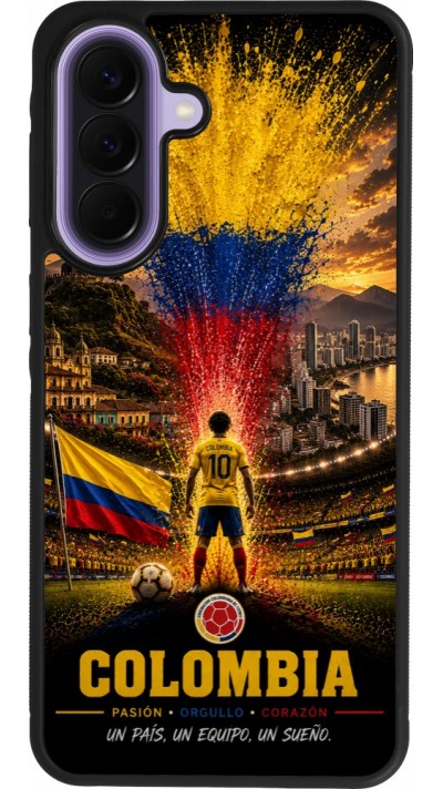 Samsung Galaxy A57 5G Case Hülle - Silikon schwarz Fussball Kolumbien splash 2026