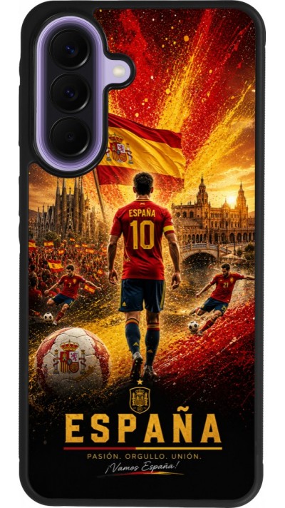 Samsung Galaxy A57 5G Case Hülle - Silikon schwarz Fussball Espanien splash 2026