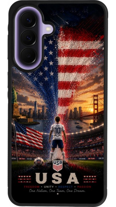 Samsung Galaxy A57 5G Case Hülle - Silikon schwarz Fussball Vereinigten Staaten splash 2026