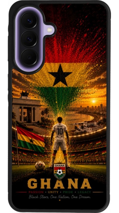 Samsung Galaxy A57 5G Case Hülle - Silikon schwarz Fussball Ghana splash 2026