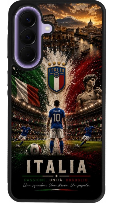 Samsung Galaxy A57 5G Case Hülle - Silikon schwarz Fussball Italien splash 2026
