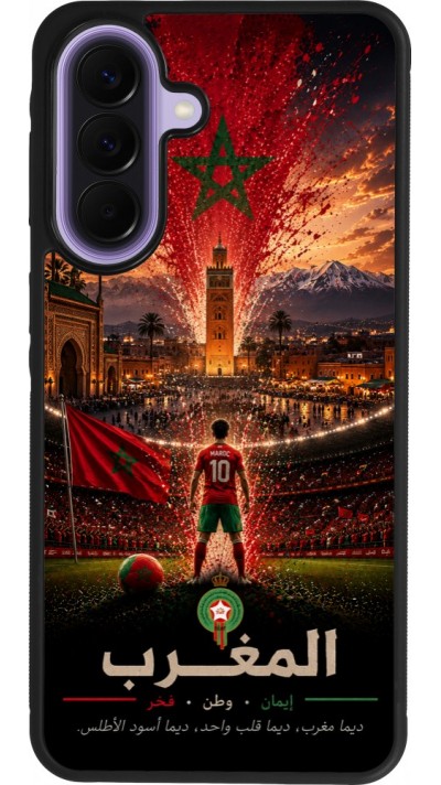 Samsung Galaxy A57 5G Case Hülle - Silikon schwarz Fussball Marokko splash 2026