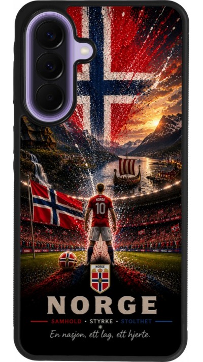 Samsung Galaxy A57 5G Case Hülle - Silikon schwarz Fussball Norwegen splash 2026