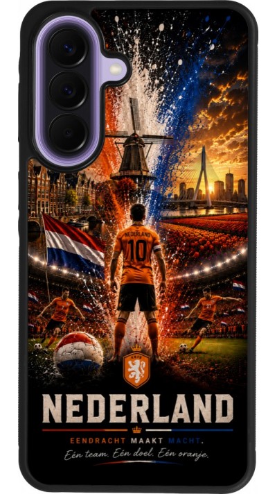 Samsung Galaxy A57 5G Case Hülle - Silikon schwarz Fussball Niederlande splash 2026