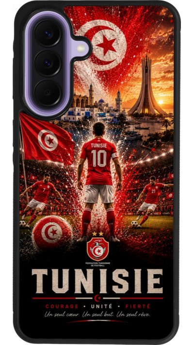 Samsung Galaxy A57 5G Case Hülle - Silikon schwarz Fussball Tunesien splash 2026