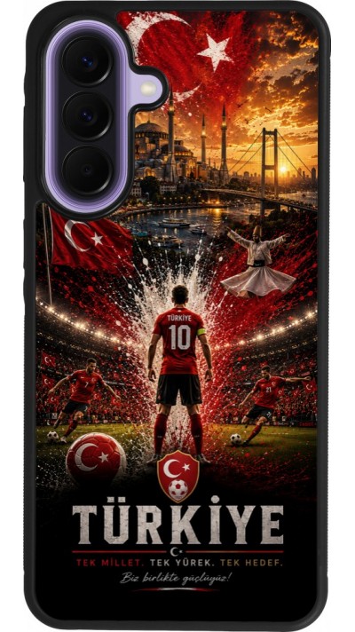 Samsung Galaxy A57 5G Case Hülle - Silikon schwarz Fussball Türkei splash 2026