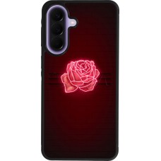 Coque Samsung Galaxy A57 5G - Silicone rigide noir Spring 23 neon rose